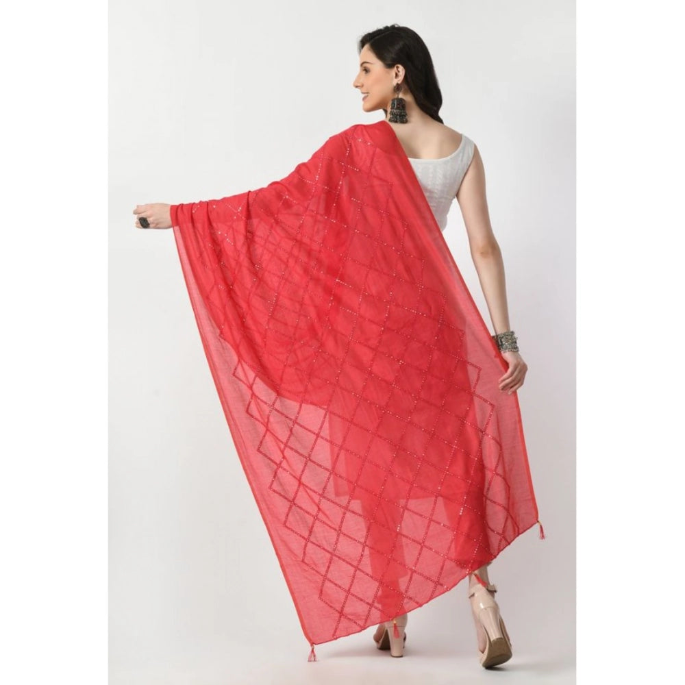 Vaystra Chanderi Self Design Dupatta – Rani