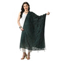 Vaystra Chanderi Self Design Dupatta – Green