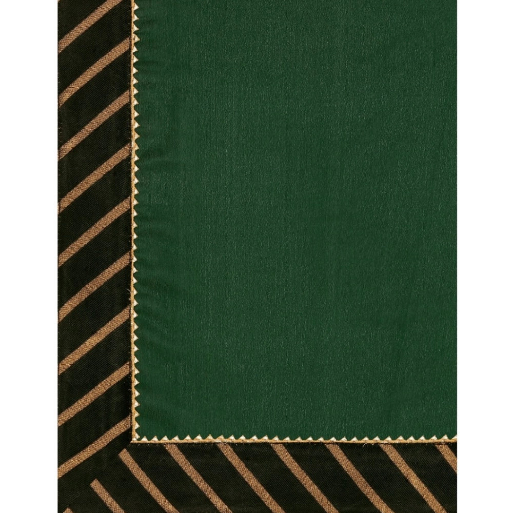 Vaystra Chiffon Self Design Saree With Unstitched Blouse 5.5Mtr – Green