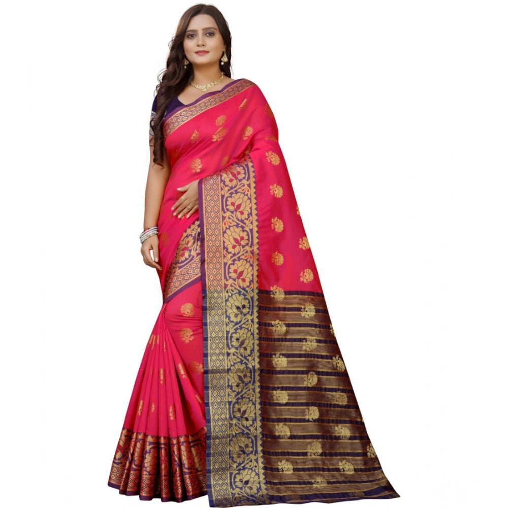 Vaystra Silk Blend Woven Saree With Unstitched Blouse 5.5Mtr – Multicolor