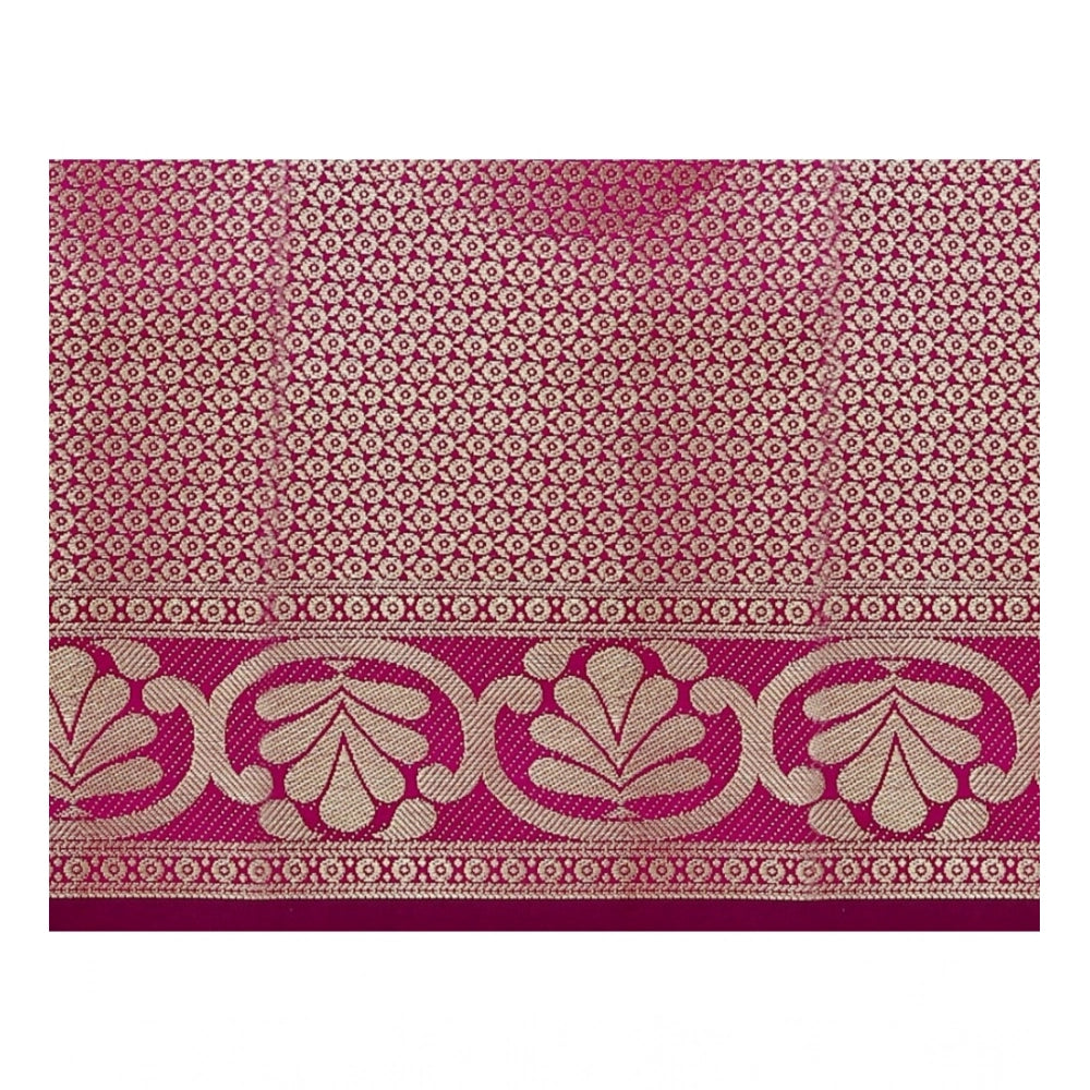 Vaystra Jacquard Woven Saree With Unstitched Blouse 5.5Mtr – Blue