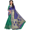 Vaystra Jacquard Woven Saree With Unstitched Blouse 5.5Mtr – Green