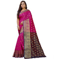 Vaystra Silk Blend Woven Saree With Unstitched Blouse 5.5Mtr – Purple-Pink