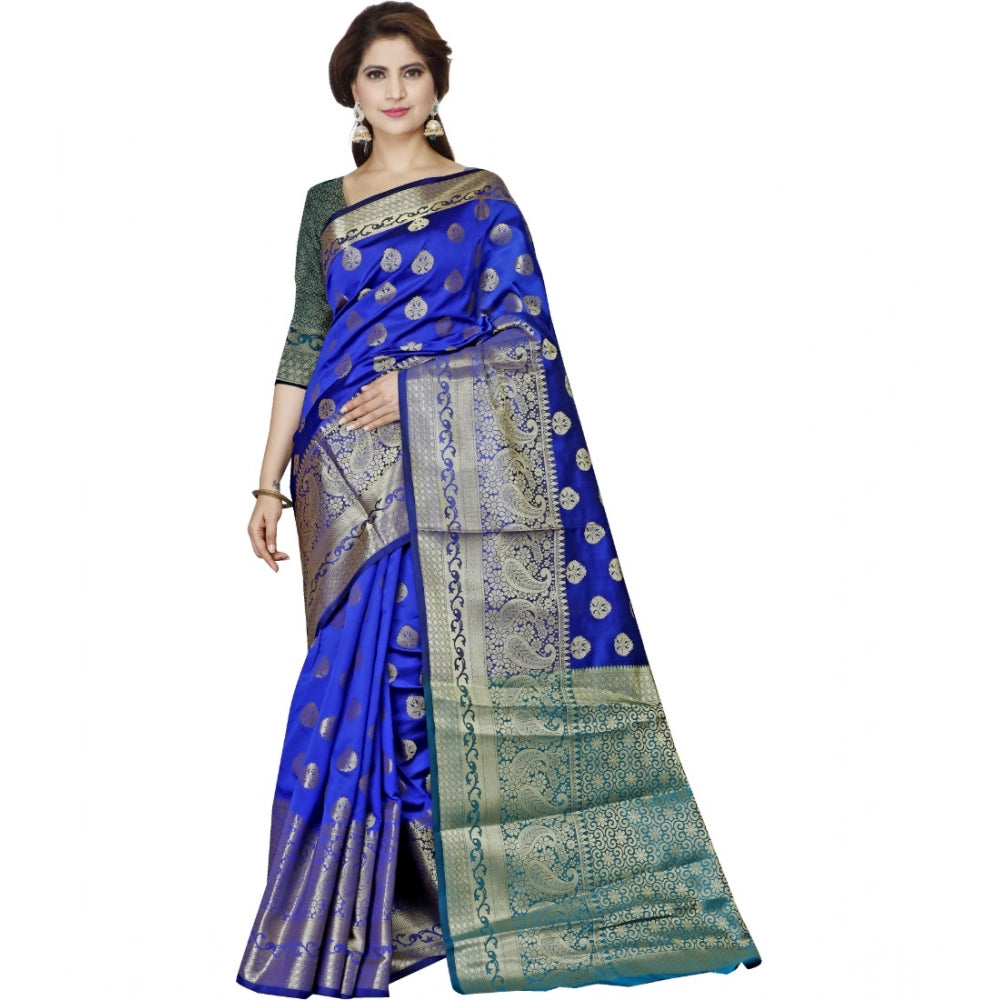 Vaystra Jacquard Woven Saree With Unstitched Blouse 5.5Mtr – Multicolor