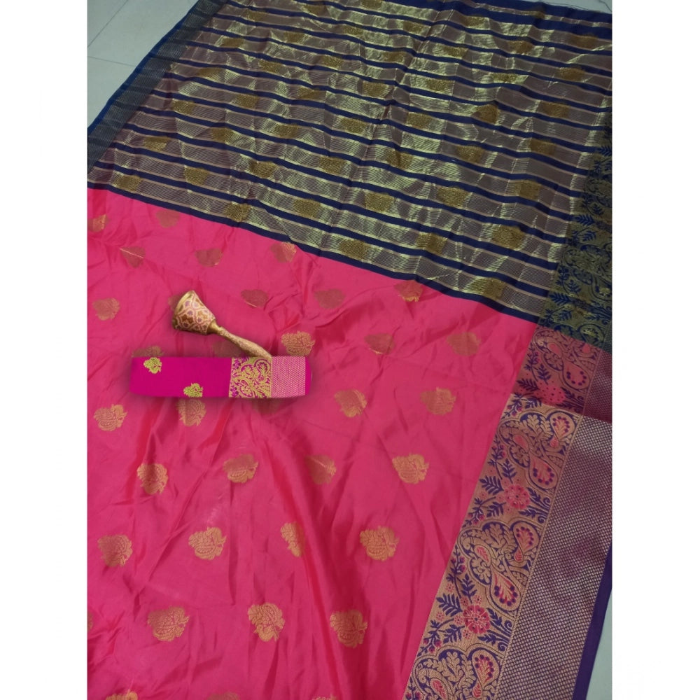 Vaystra Silk Blend Woven Saree With Unstitched Blouse 5.5Mtr – Multicolor