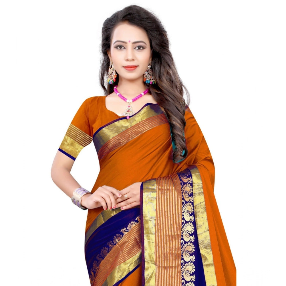 Vaystra Jacquard Woven Saree With Unstitched Blouse 5.5Mtr – Multicolor