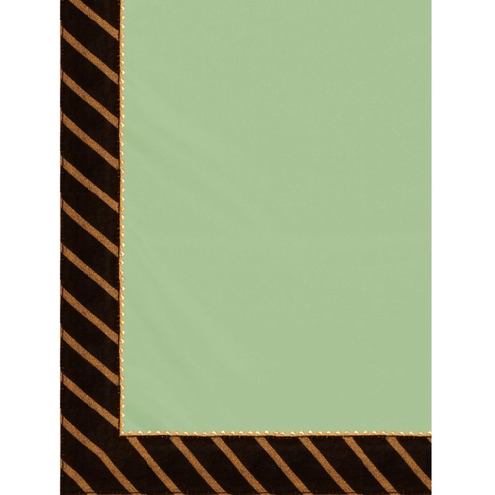 Vaystra Chiffon Self Design Saree With Unstitched Blouse 5.5Mtr – Light Green