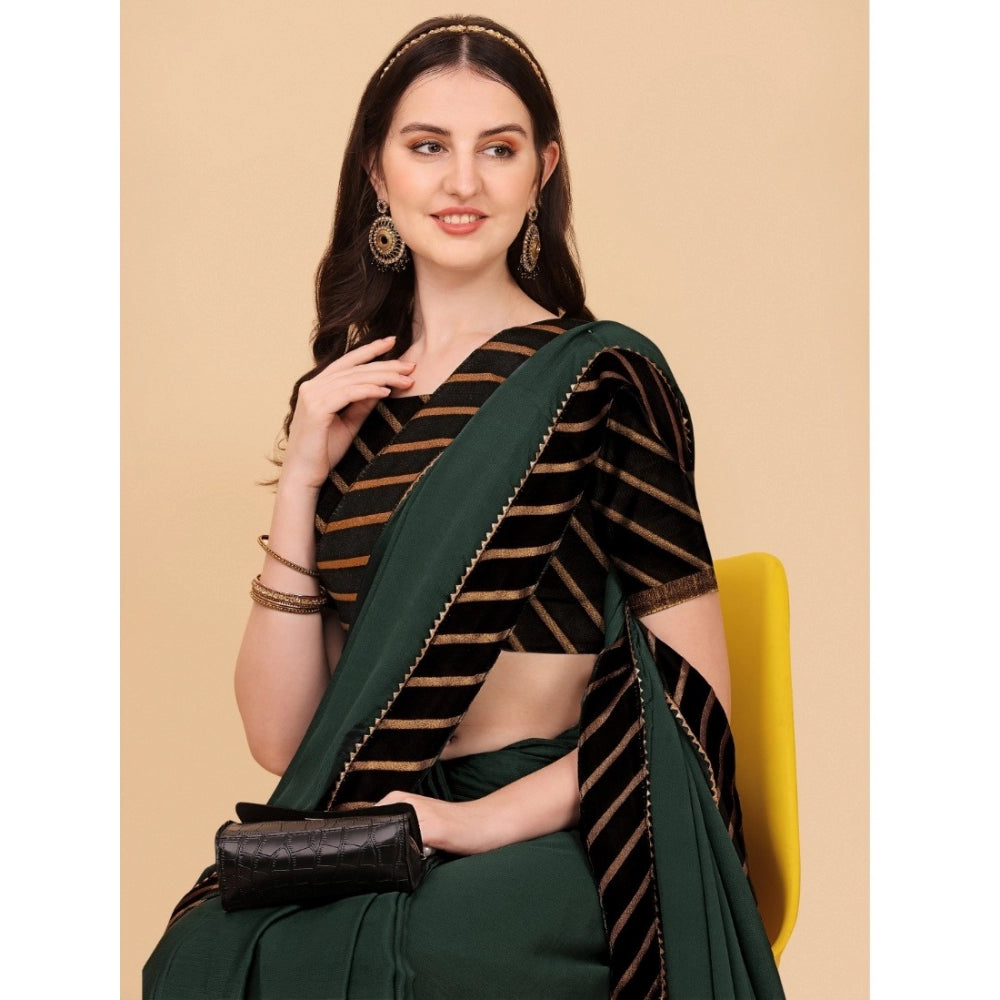 Vaystra Chiffon Self Design Saree With Unstitched Blouse 5.5Mtr – Grey