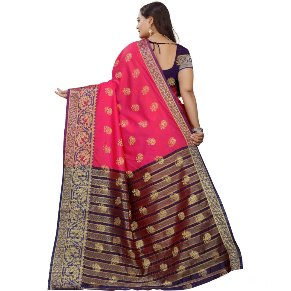 Vaystra Silk Blend Woven Saree With Unstitched Blouse 5.5Mtr – Multicolor