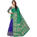 Vaystra Jacquard Woven Saree With Unstitched Blouse 5.5Mtr – Green