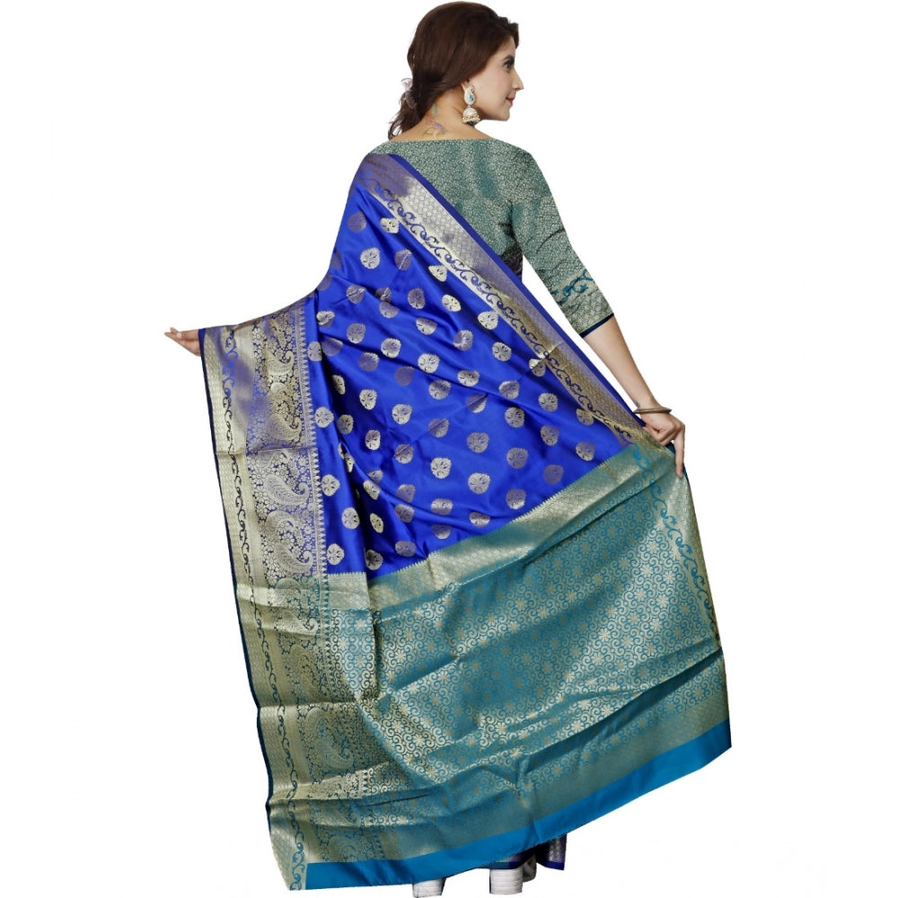 Vaystra Jacquard Woven Saree With Unstitched Blouse 5.5Mtr – Multicolor