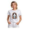 Vaystra Polyester Solid Printed Round Neck Half Sleeve T-shirt – White