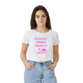 Vaystra Polyester Solid Printed Round Neck Half Sleeve T-shirt – White