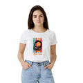 Vaystra Polyester Solid Printed Round Neck Half Sleeve T-shirt – White