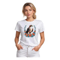 Vaystra Polyester Solid Printed Round Neck Half Sleeve T-shirt – White