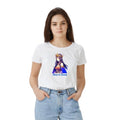 Vaystra Polyester Solid Printed Round Neck Half Sleeve T-shirt – White