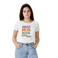 Vaystra Polyester Solid Printed Round Neck Half Sleeve T-shirt – White