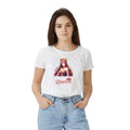 Vaystra Polyester Solid Printed Round Neck Half Sleeve T-shirt – White