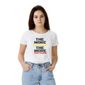 Vaystra Polyester Solid Printed Round Neck Half Sleeve T-shirt – White