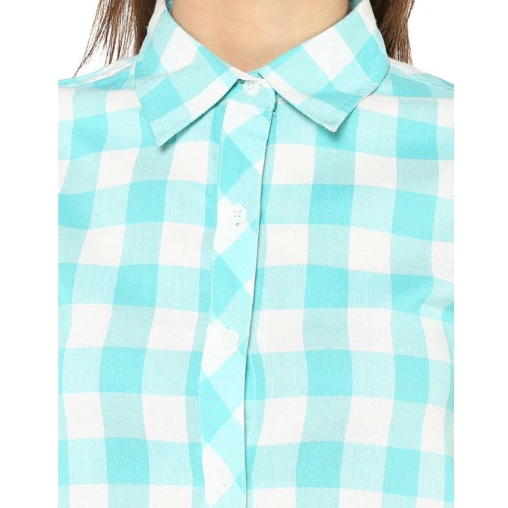 Vaystra Rayon Checkered Short Sleeve Above Knee Dress – Sku
