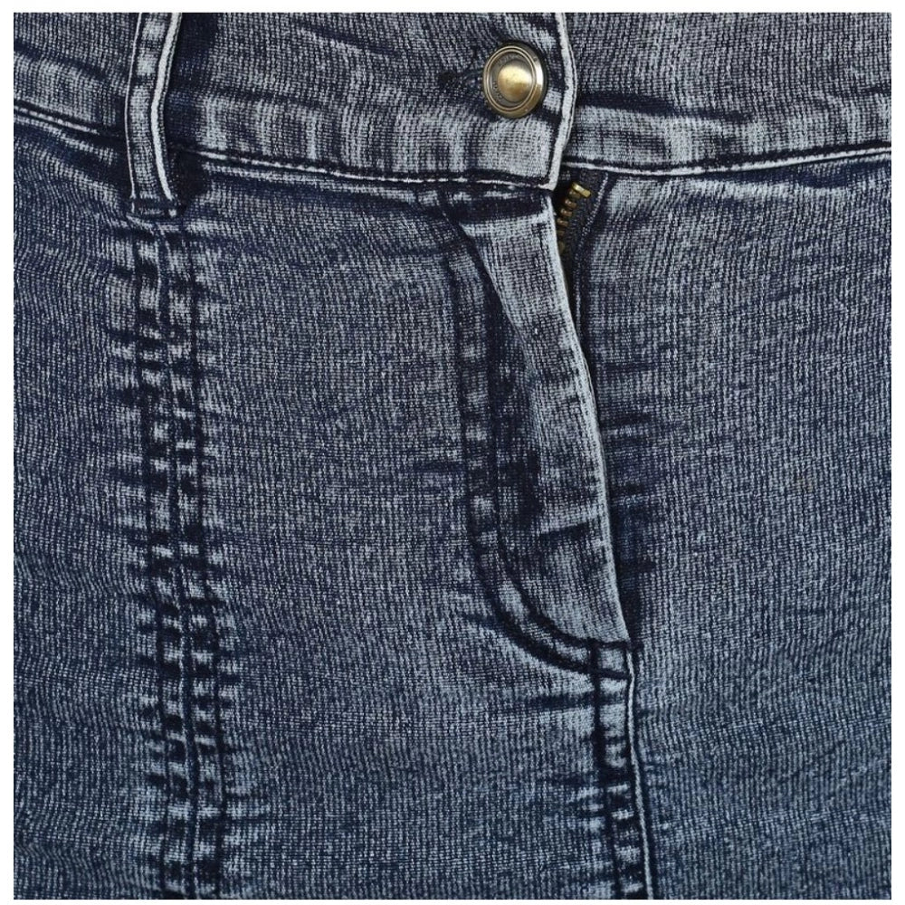 Vaystra Denim Tie Up Buttoned Skirt – Blue
