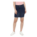 Vaystra Denim Stitching Pattern Buttoned Skirt – Blue