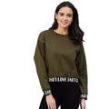 Vaystra Fleece Solid Long Sleeves Sweatshirt – Olive