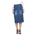 Vaystra Denim Washed Buttoned Skirt – Blue
