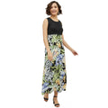 Vaystra Rayon Floral Sleeveless Calf-length Dress – Multicolor