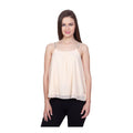 Vaystra Polyester Solid Shoulder Straps Regular Top – Beige