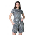 Vaystra Cotton Blended Printed Round Neck Half Sleeve Top - Shorts Set – Multicolor
