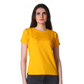 Vaystra Cotton Blended Solid Round Neck Half Sleeve T-Shirt – Mustard