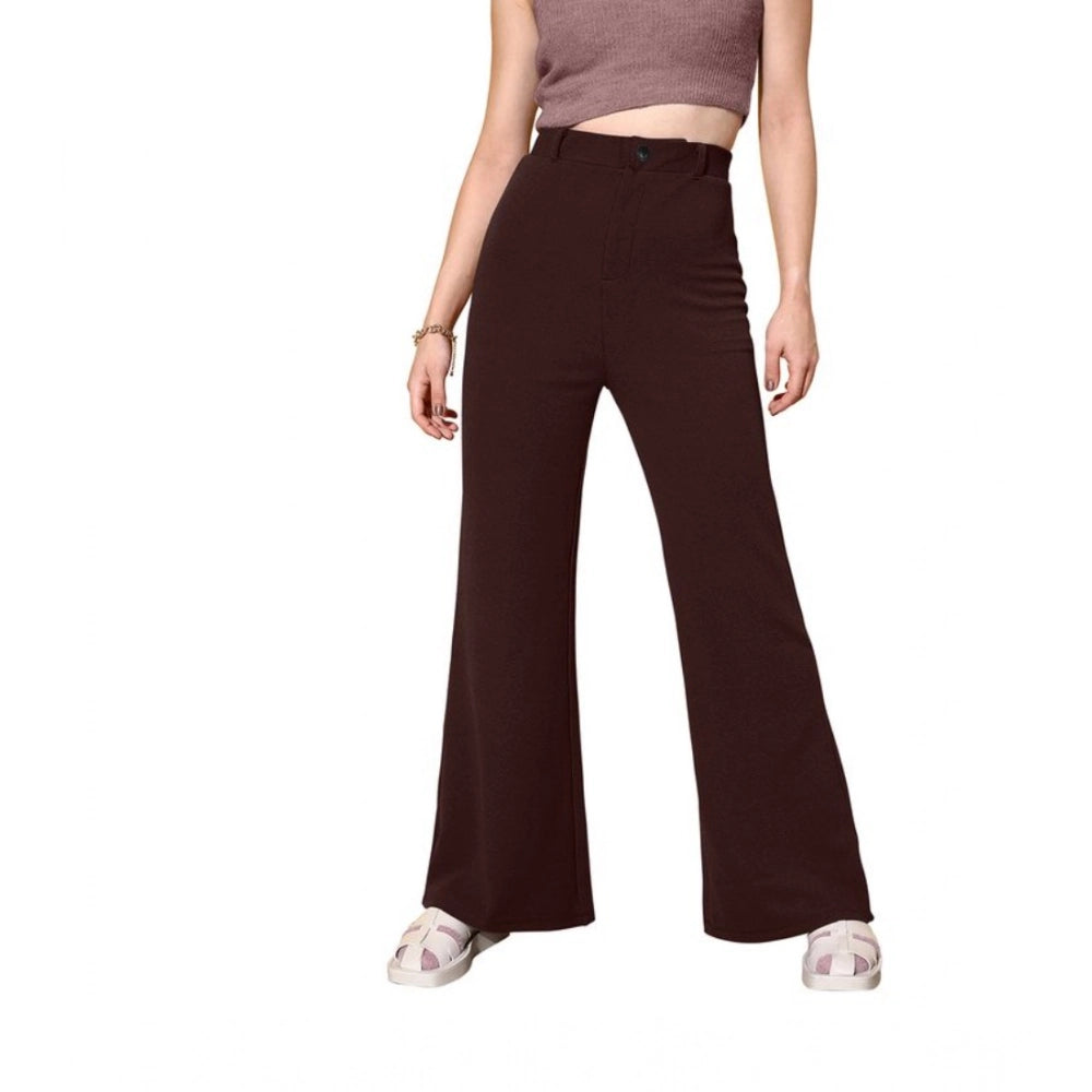 Vaystra Polyester Cow Pattern Pant – Coffee