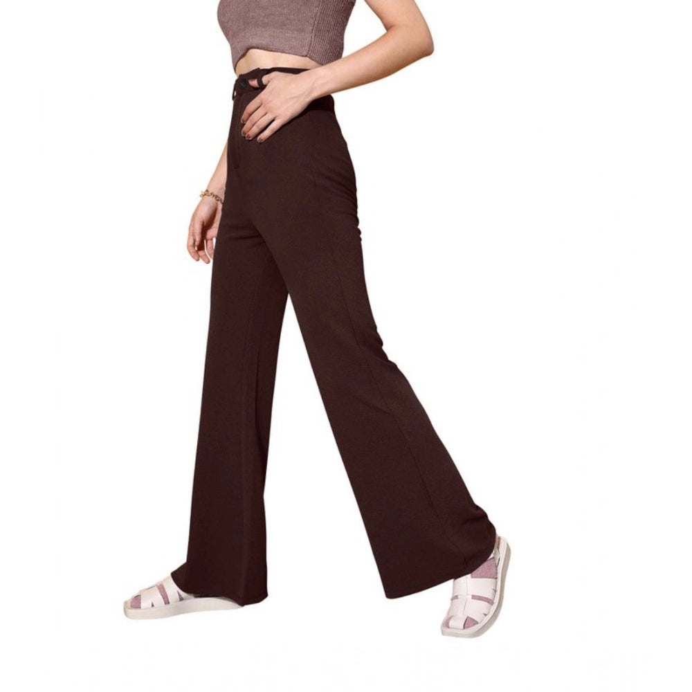 Vaystra Polyester Cow Pattern Pant – Coffee