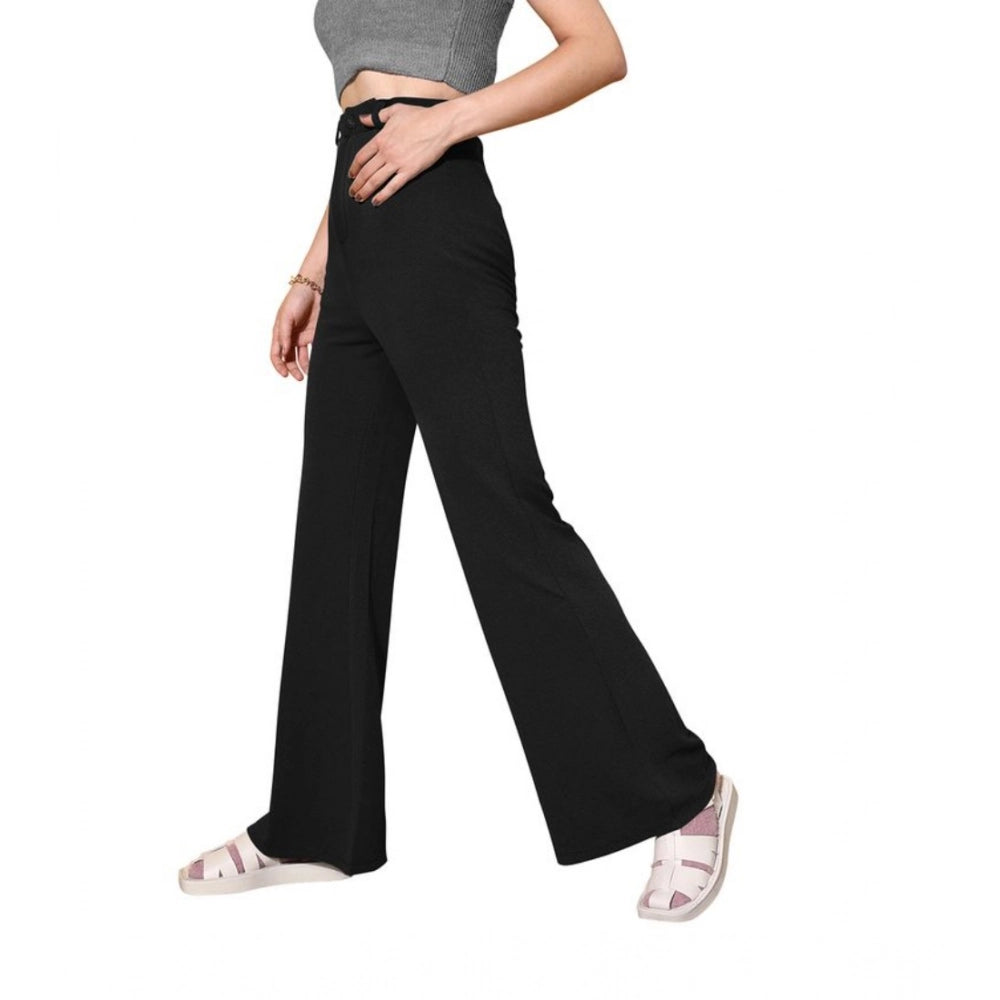 Vaystra Polyester Cow Pattern Pant – Black