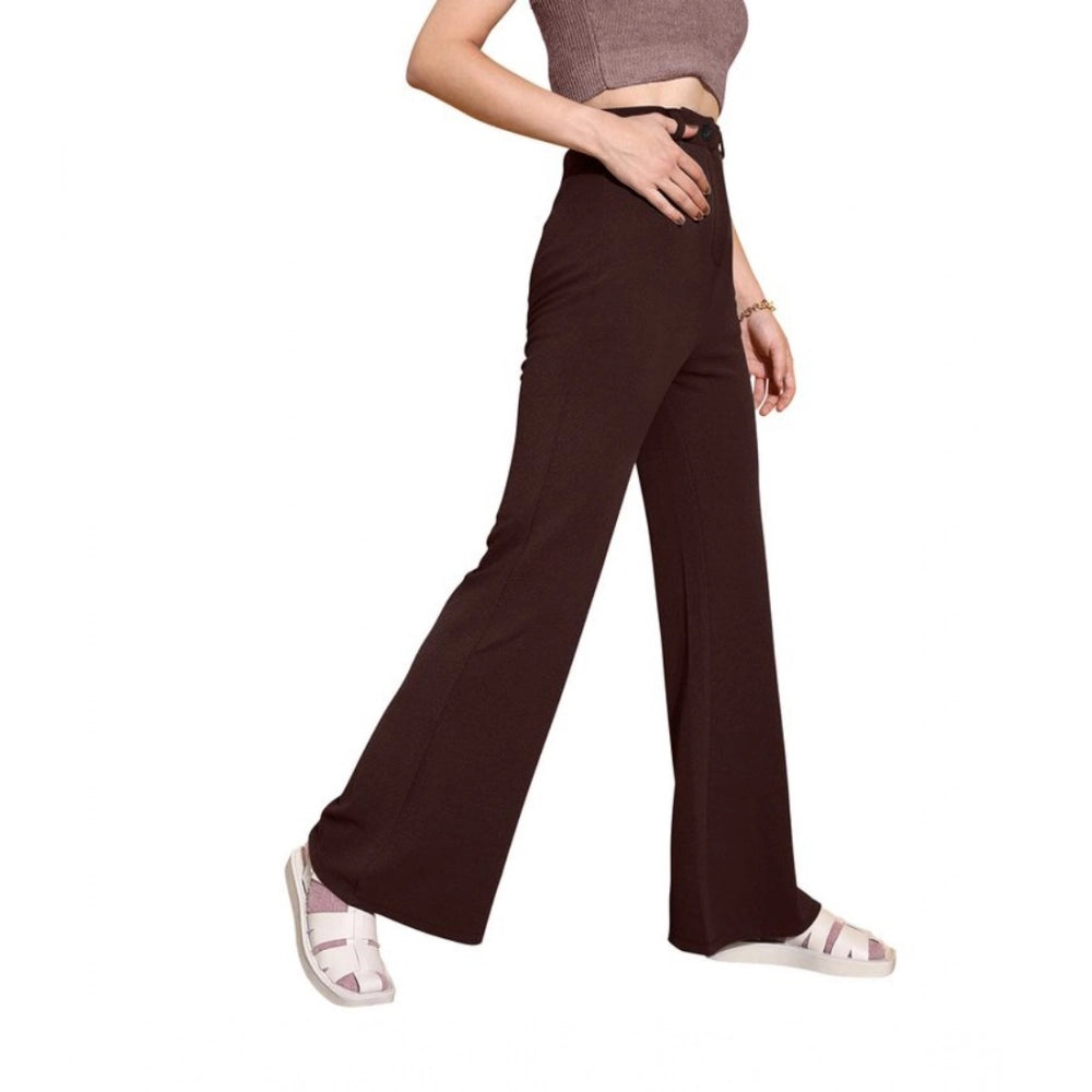 Vaystra Polyester Cow Pattern Pant – Coffee