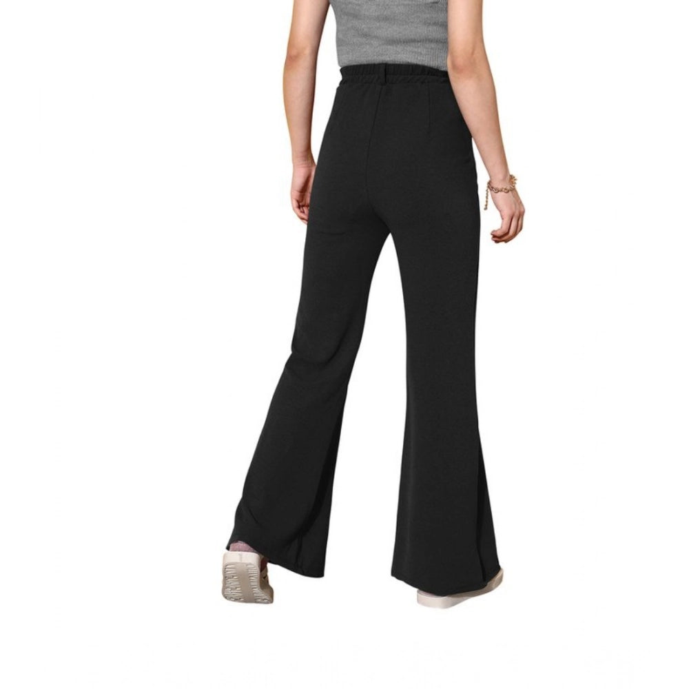 Vaystra Polyester Cow Pattern Pant – Black