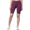 Vaystra Polyester Solid Above Knee High-Rise Shorts – Purple