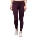 Vaystra Polyester Solid Ankle Length High-Rise Tights – Purple