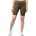 Vaystra Polyester Solid Above Knee High-Rise Shorts – Olive