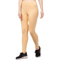Vaystra Polyester Solid Ankle Length High-Rise Tights – Beige