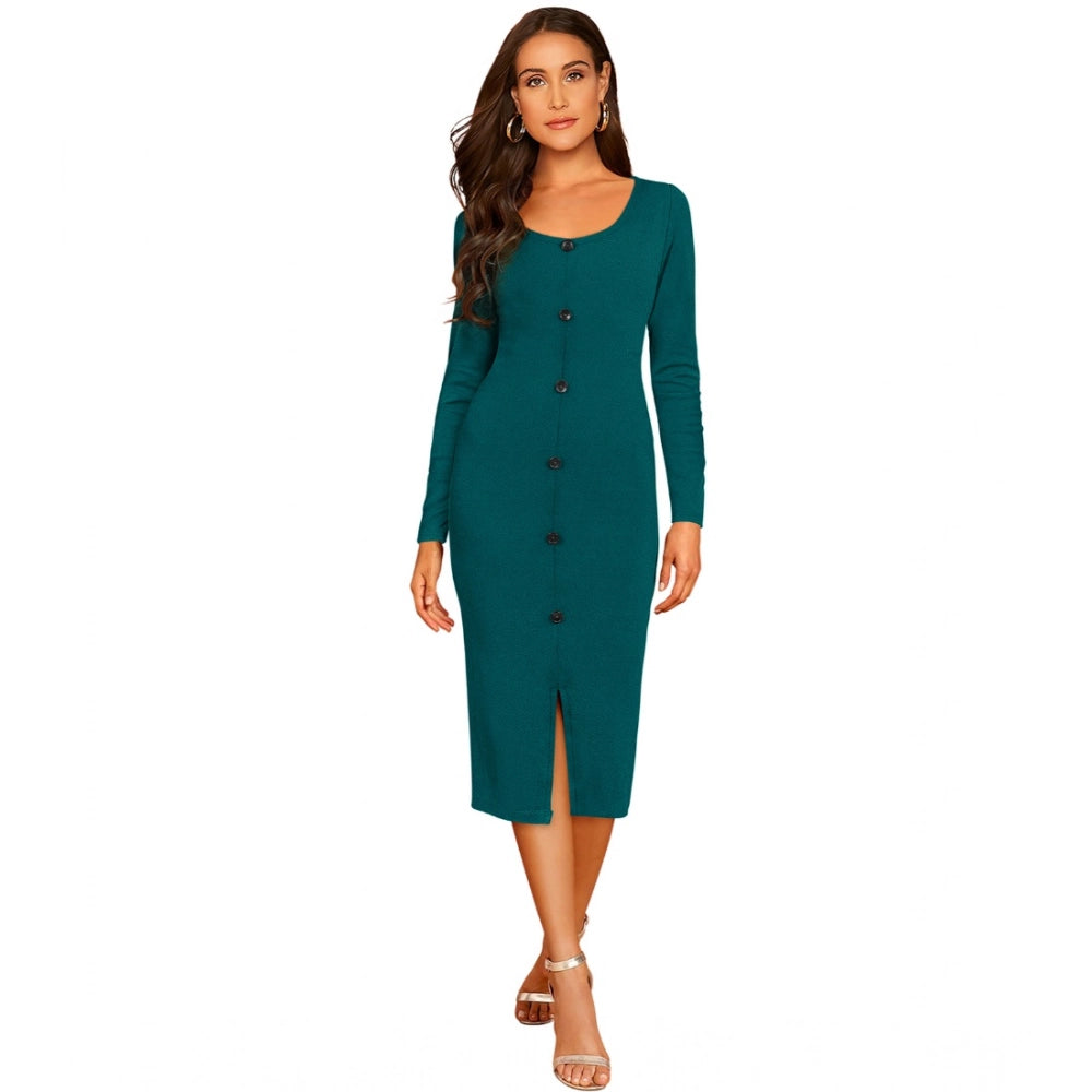 Vaystra Knitting stretchable Round Neck Full Sleeve Dress – Morpich