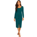 Vaystra Knitting stretchable Round Neck Full Sleeve Dress – Morpich