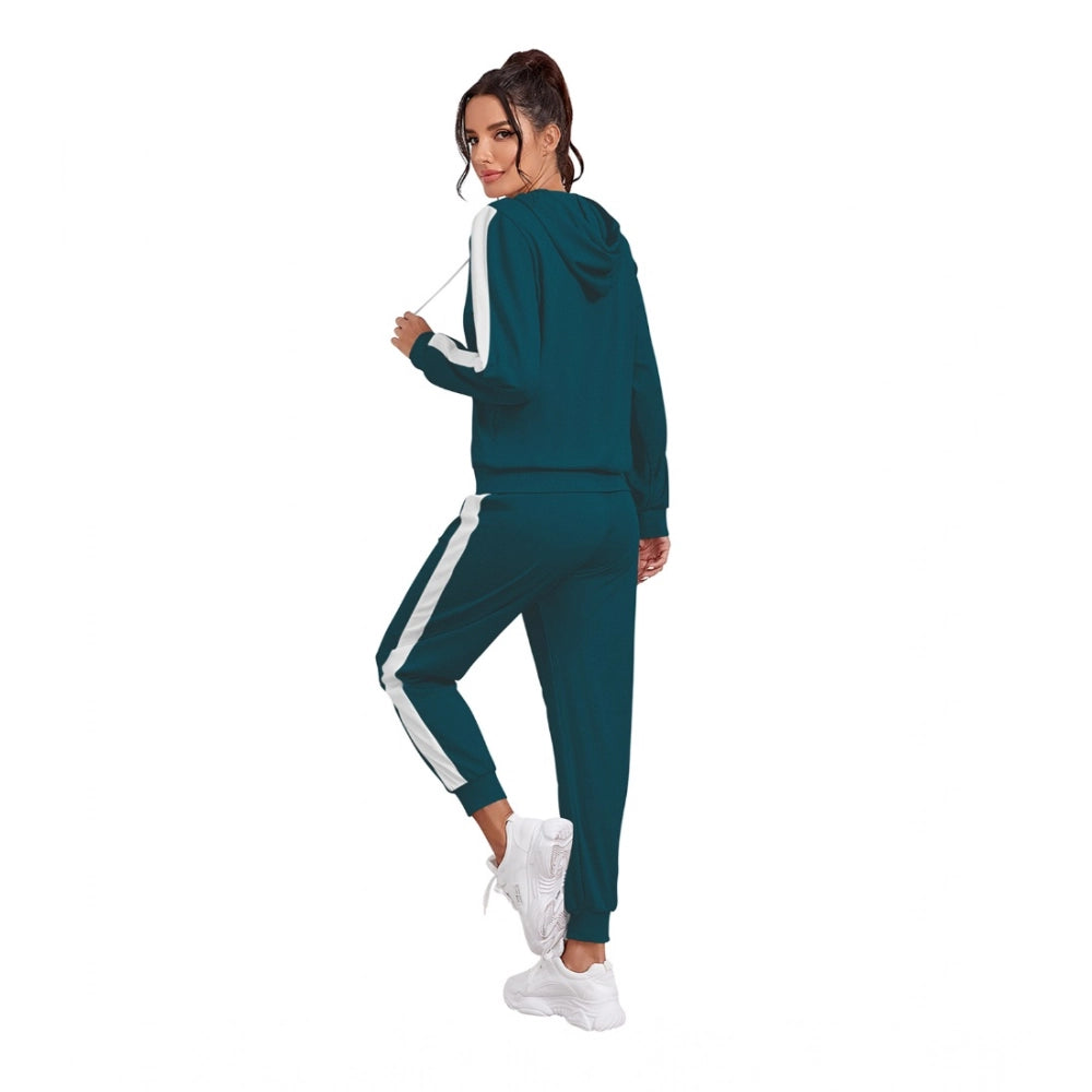 Vaystra Knitting stretchable Solid Hooded Neck Full Sleeve Track Suit – Morpich