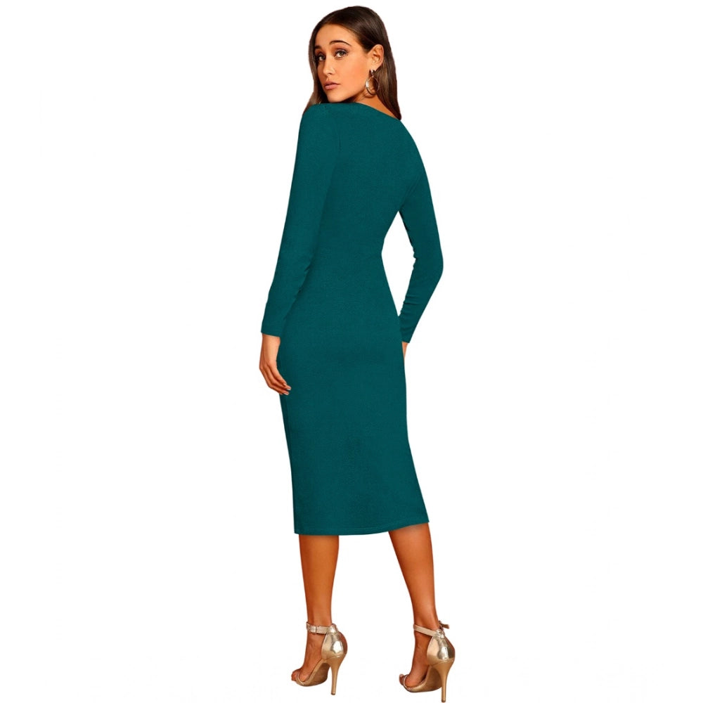 Vaystra Knitting stretchable Round Neck Full Sleeve Dress – Morpich