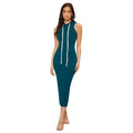 Vaystra Knitting stretchable Solid Round Neck Sleeveless Dress – Morpich