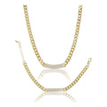 Vaystra Gold Plated Stainless Steel Gold Polish Polish Hand Bracelet And Necklace in Gold Plated