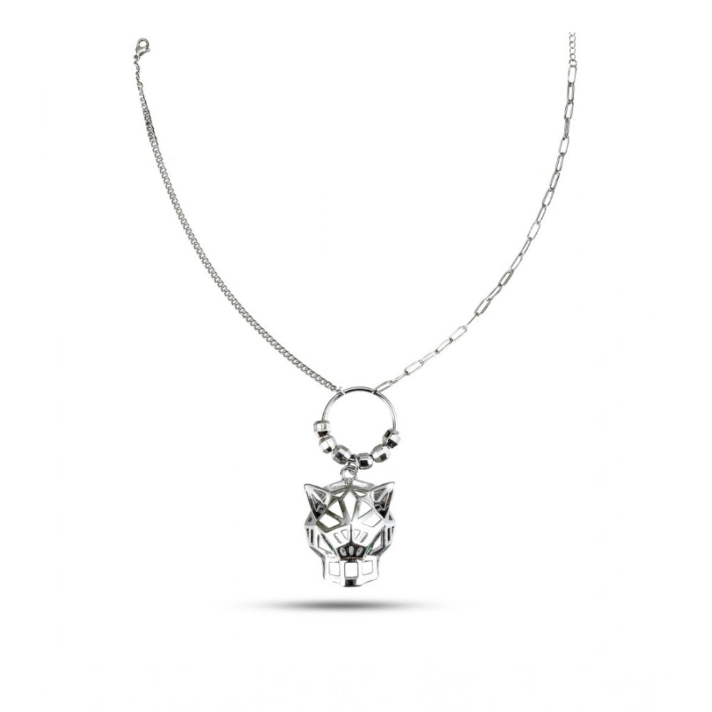 Vaystra Stainless Steel Imported Gen-z Pendent Chain - Silver Plated