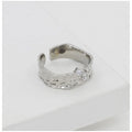 Vaystra Gold Plated Stainless Steel Silver Polish Freesize Western Finger Ring in Silver Plated