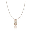 Vaystra Handcrafted Stainless Steel Dream Catcher Pendent Delicate Chain - Gold Plated Edition